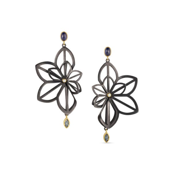 Large Double Fold Anise Earrings