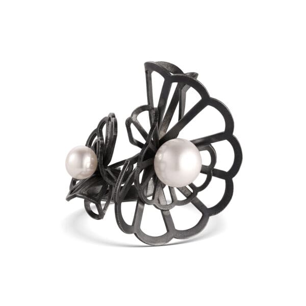 Double Origami Pearl Ring