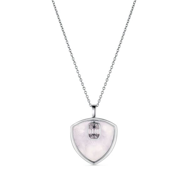 Luna Agate and Grey Spinel Cauldron Necklace