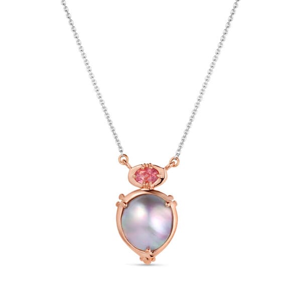 Mabe Cortez Pearl and Spinel Necklace