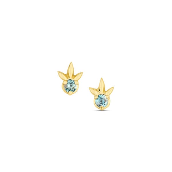 Mini Blue Zircon Studs