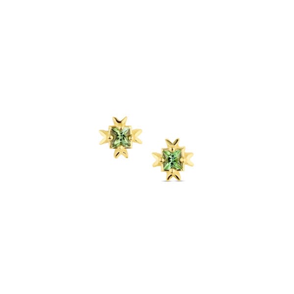 Mini Green Tourmaline Studs