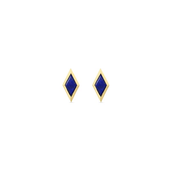 Zan Stud Earrings: Lapis Lazuli