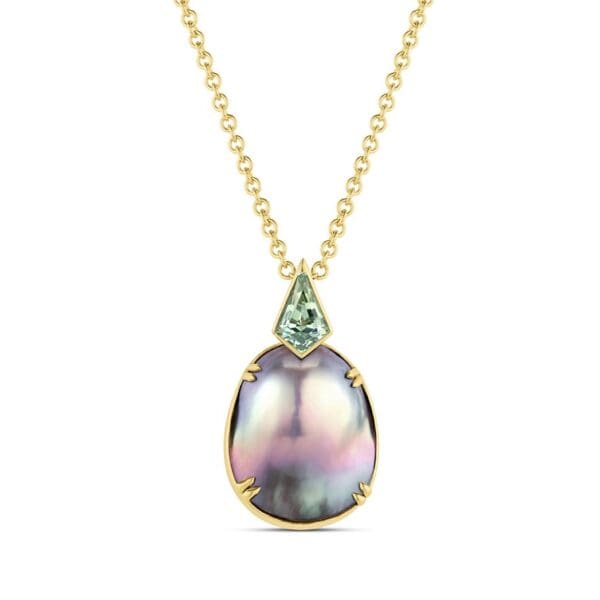 Sea of Cortez Pearl and Tourmaline Necklace