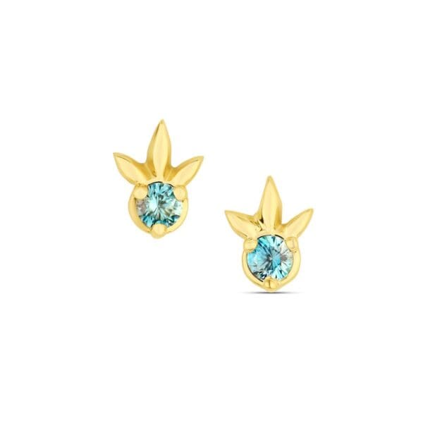 Mini Blue Zircon Studs