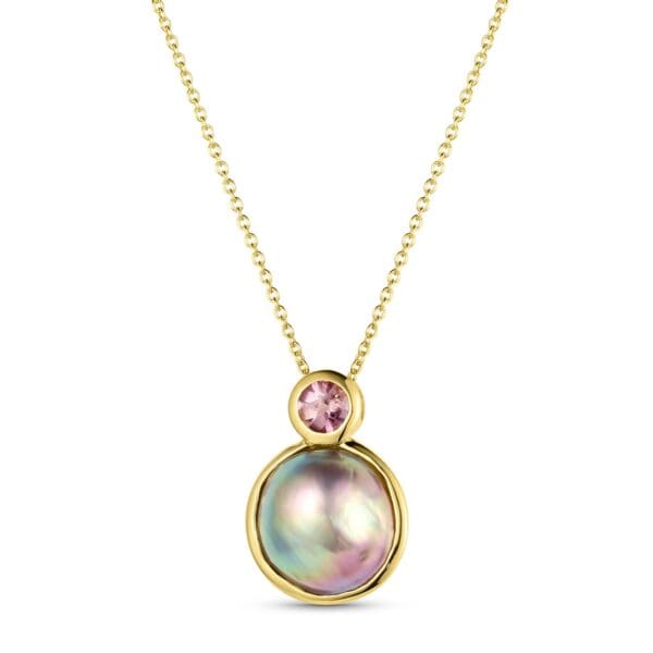 Mabe Cortez and Pink Sapphire Necklace