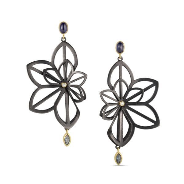 Large Double Fold Anise Earrings