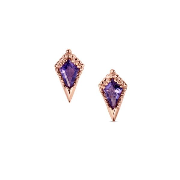 Mini Iolite Studs