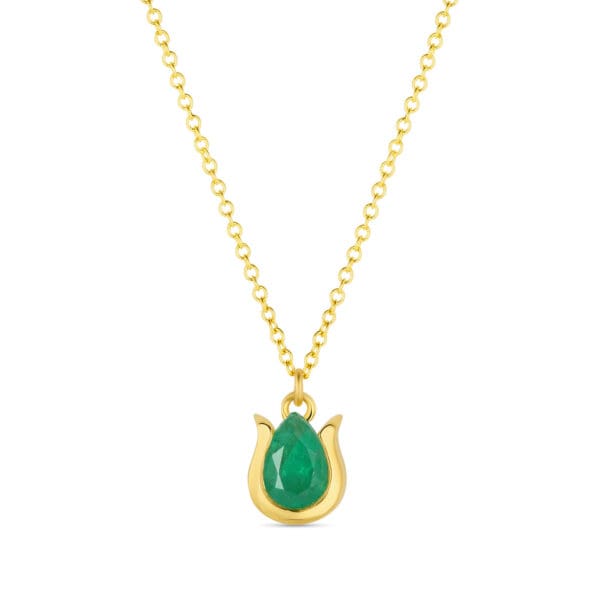 Bloom Forever Emerald Tulip Necklace