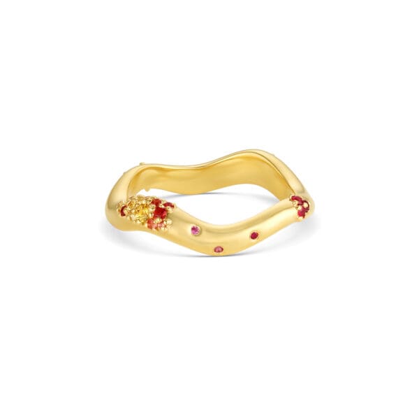 Shimmering Tides Ring: Golden Hour