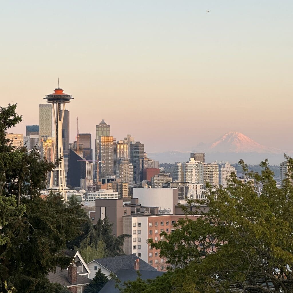 The view from Kerry Park in Queen Anne, Seattle. Photo by Chloe Beaumont.