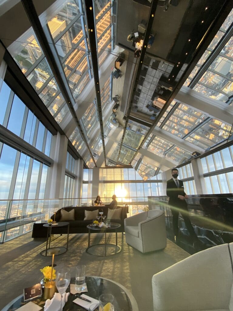 My favorite spot in Philly: the sky bar at the Four Seasons Hotel, 60 some floors high. Photo by Chloe Beaumont.