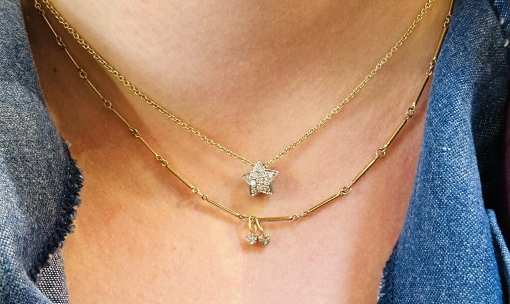  Top: The star and diamond necklace I bought for myself. Photo by Chloe Beaumont.