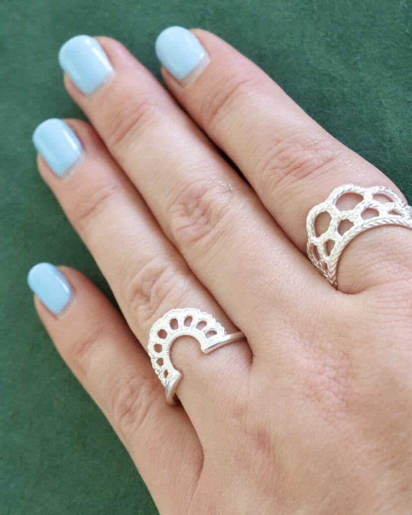 melanie and moica rings by Twyla Dill